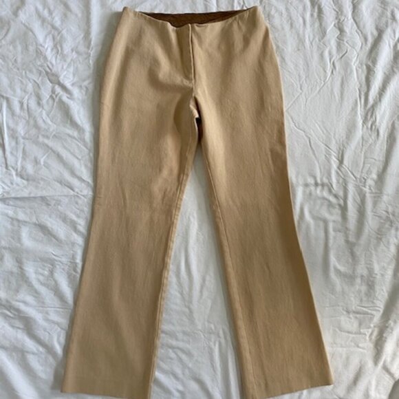 VINTAGE LILLY PULITZER Tan Khaki Stretch Pants Sz 2 - Picture 2 of 11